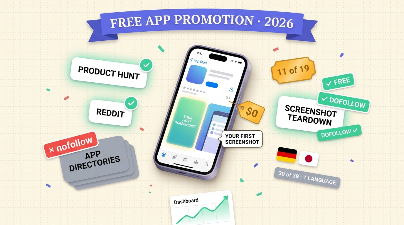 How to Promote Your Indie App for Free in 2026 (What Actually Works)