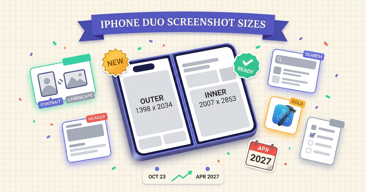 iPhone Duo Screenshot Sizes and Apple's New App Store Creative Assets (2026)