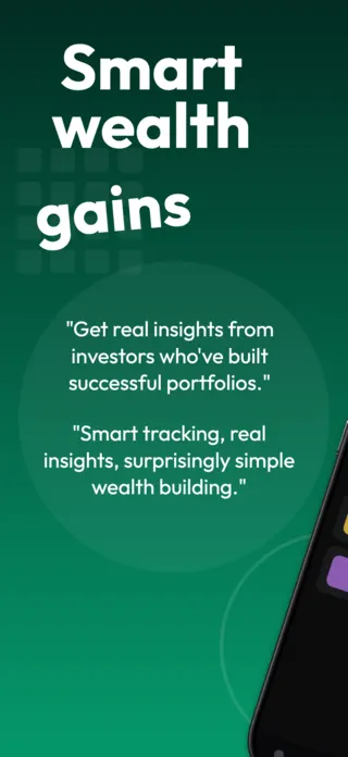 Investment Tracking App Screenshot, page 1 of 5