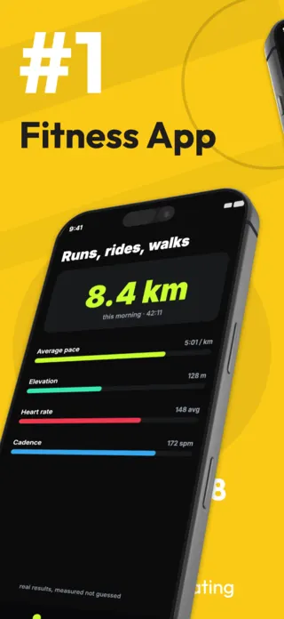 Fitness App Screenshot, page 1 of 5