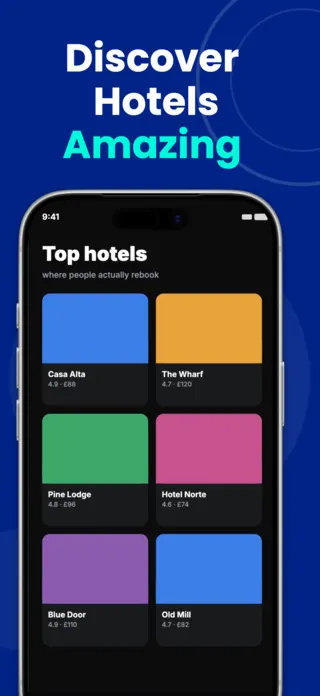 Travel Booking App Screenshot, page 2 of 5