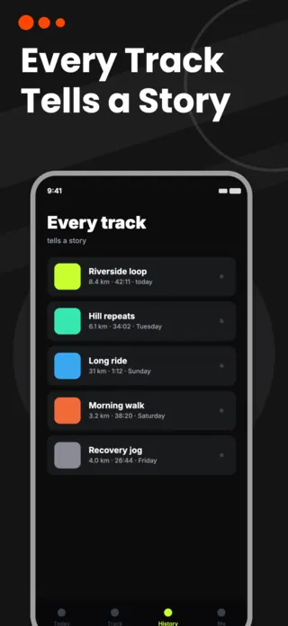 Fitness Tracking App Screenshot, page 4 of 5