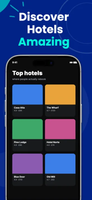 Travel Booking App Screenshot, page 2 of 5
