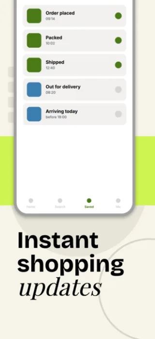 Shopping Order Tracking App Screenshot, page 5 of 5