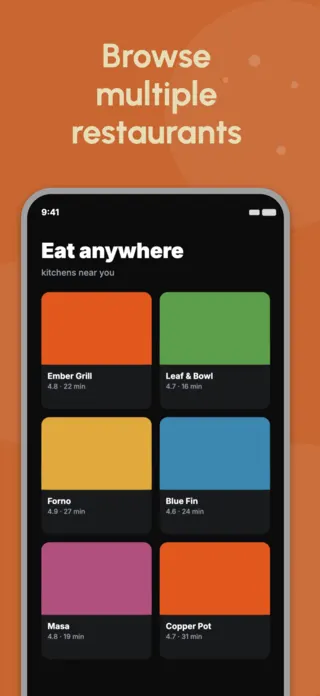 Food Delivery App Screenshot, page 2 of 5