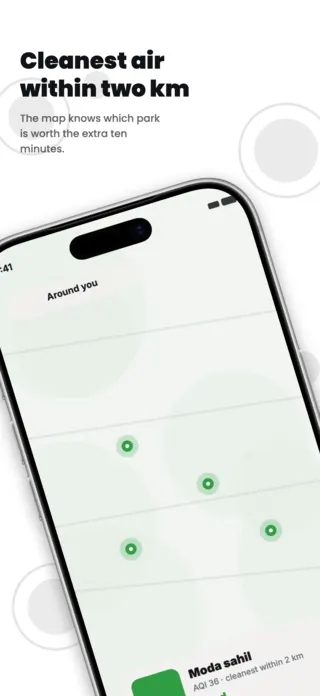 Air Quality App Screenshot Template, page 3 of 5