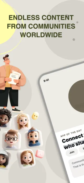 Community App Screenshot Template, page 3 of 5