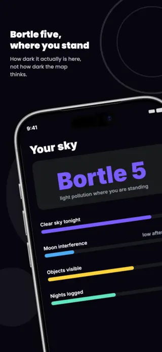 Stargazing App Screenshot Template, page 3 of 5