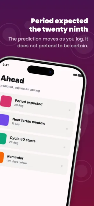 Period and Cycle Tracking App Screenshot Template, page 5 of 5