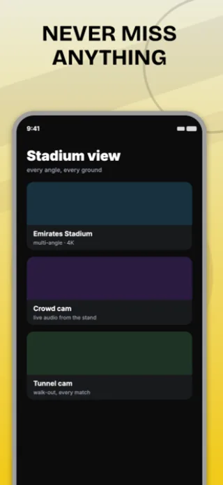 Live Sports App Screenshot, page 5 of 5