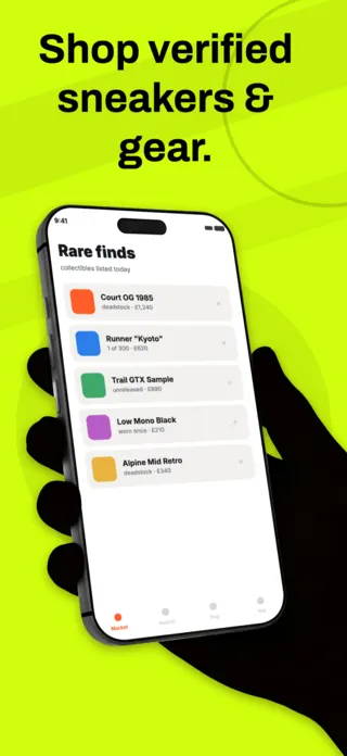 Sneaker Marketplace App Screenshot, page 1 of 5
