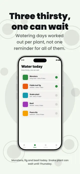 Plant Care App Screenshot Template, page 1 of 5