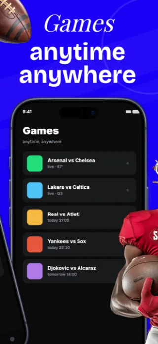 Sports Streaming App Screenshot, page 2 of 5