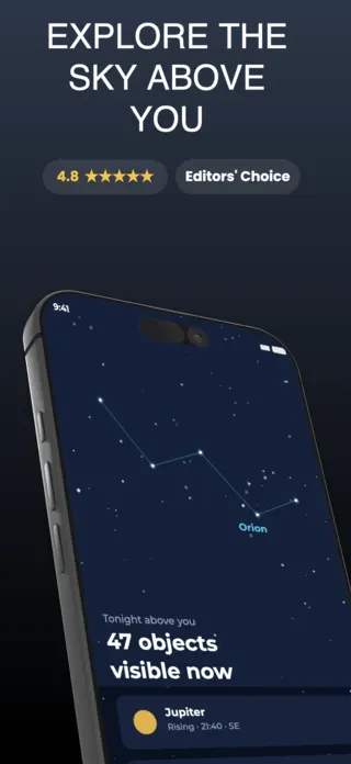 Astronomy App Screenshot, page 1 of 5