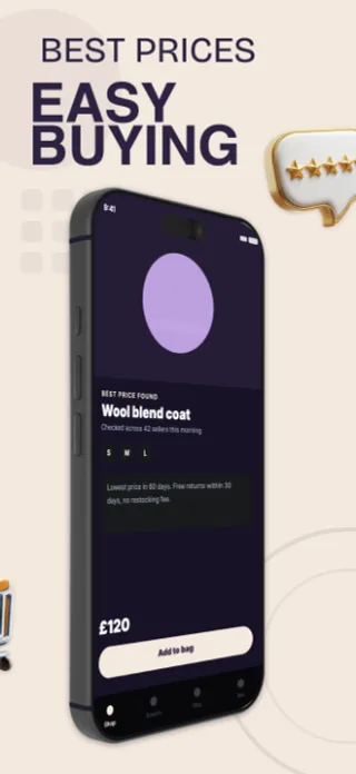 Shopping App Screenshot, page 3 of 5