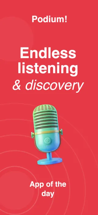 Podcast Player App Screenshot, page 1 of 5