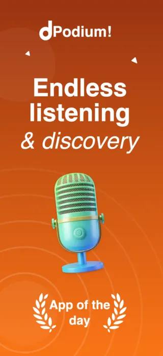 Podcast App Screenshot Template, page 1 of 5