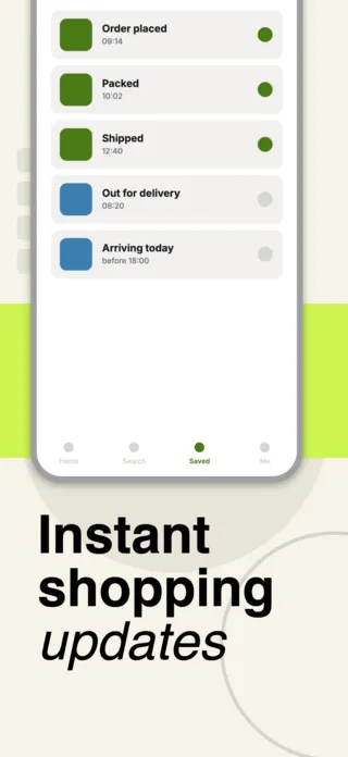 Shopping Order Tracking App Screenshot, page 5 of 5
