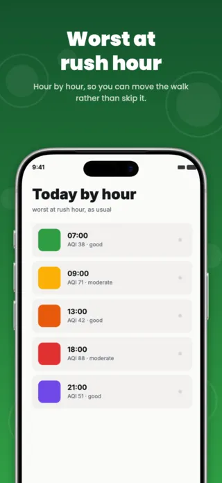Air Quality App Screenshot Template, page 2 of 5