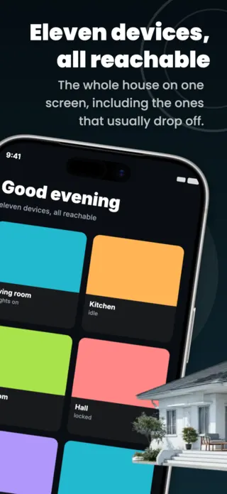 Smart Home Automation App Screenshot Template, page 1 of 5