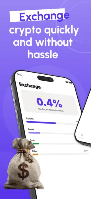 Crypto Exchange App Screenshot, page 1 of 5
