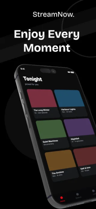 Streaming App Screenshot, page 1 of 5