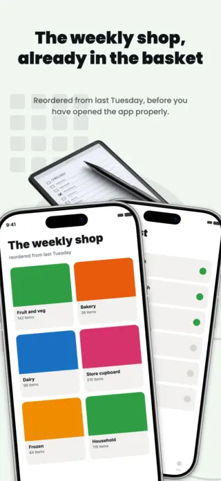 Grocery Delivery App Screenshot Template, page 1 of 5