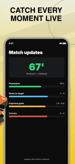 Live Sports App Screenshot, page 3 of 5