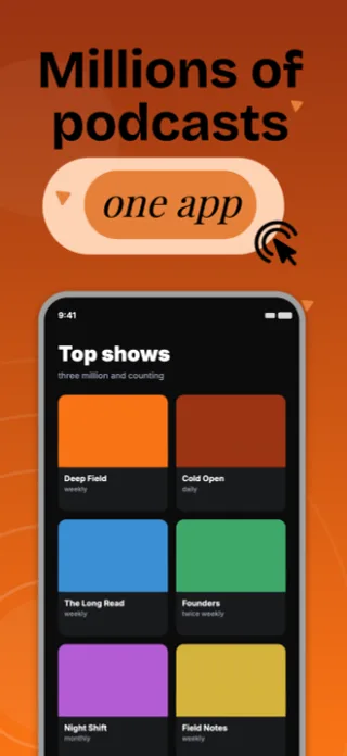 Podcast App Screenshot Template, page 2 of 5