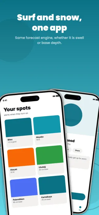 Surf and Ski Conditions App Screenshot Template, page 4 of 5