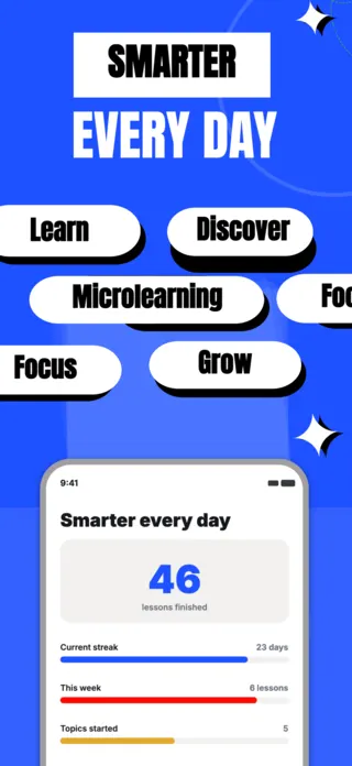 Microlearning App Screenshot, page 3 of 5
