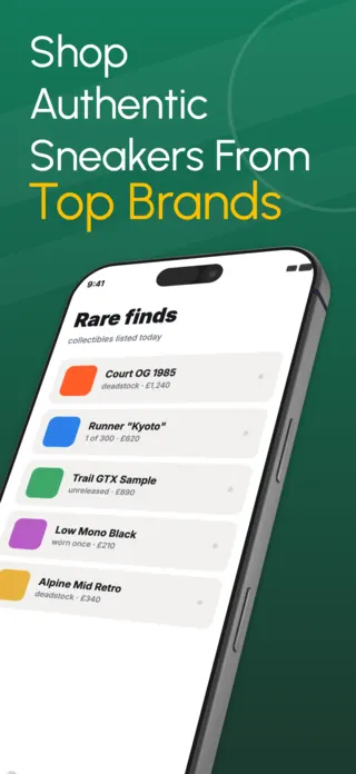 Sneaker Marketplace App Screenshot, page 1 of 5