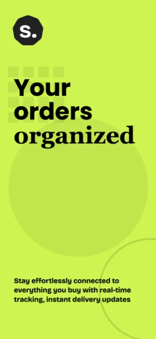 Shopping Order Tracking App Screenshot, page 1 of 5