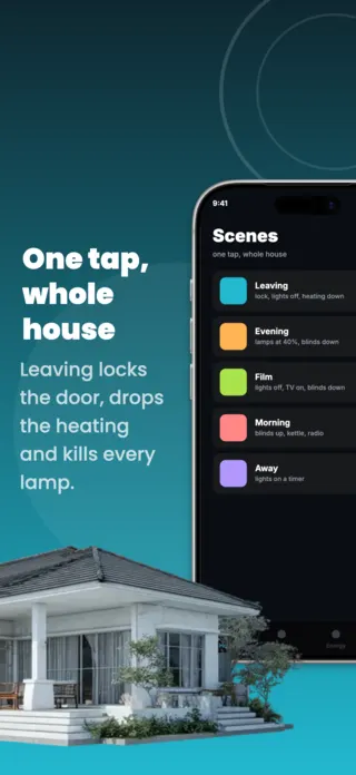 Smart Home Automation App Screenshot Template, page 2 of 5