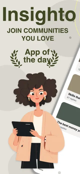 Community App Screenshot Template, page 1 of 5