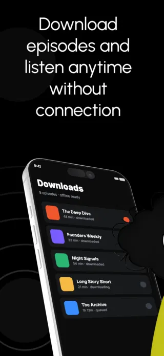 Podcast App Screenshot, page 1 of 5
