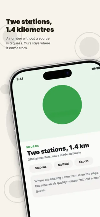 Air Quality App Screenshot Template, page 5 of 5
