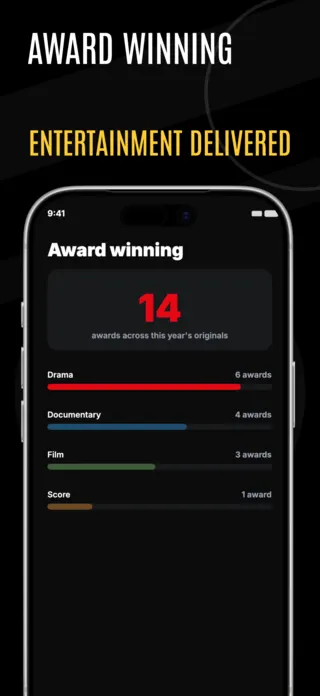 Entertainment Streaming App Screenshot, page 3 of 5