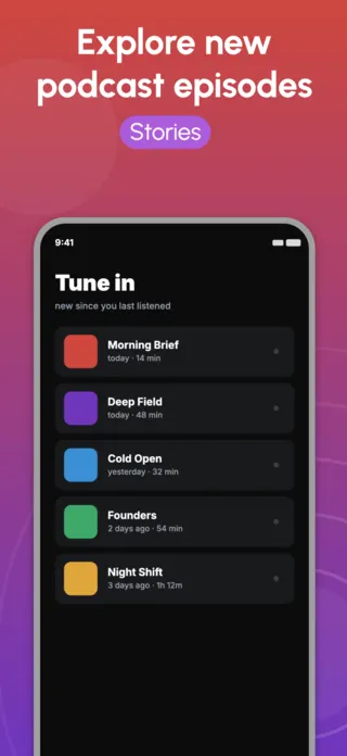 Podcast App Screenshot Template, page 3 of 5
