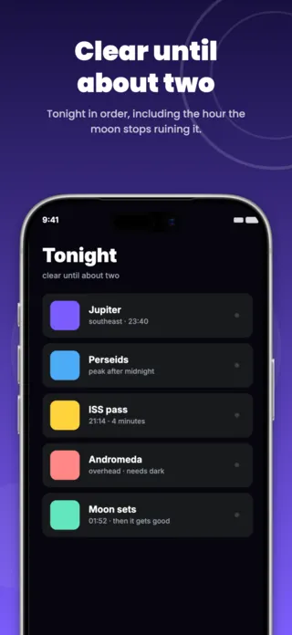 Stargazing App Screenshot Template, page 2 of 5