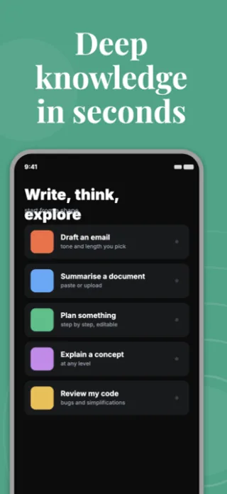 AI Research App Screenshot, page 4 of 5