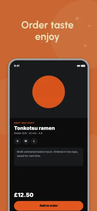 Food Delivery App Screenshot, page 4 of 5