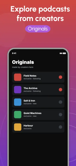 Podcast App Screenshot Template, page 5 of 5