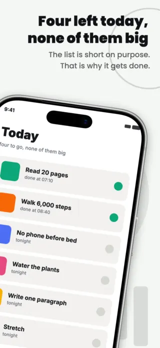 Habit Tracker App Screenshot Template, page 1 of 5