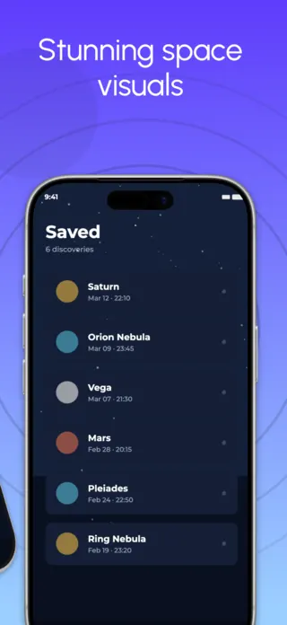 Space Missions App Screenshot, page 2 of 5