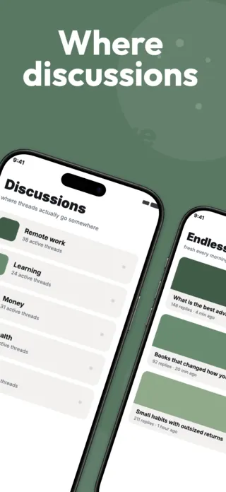 Community Discussion App Screenshot, page 2 of 5