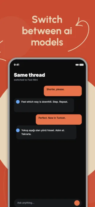 AI Chat App Screenshot, page 5 of 5