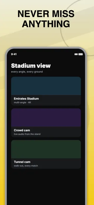 Live Sports App Screenshot, page 5 of 5