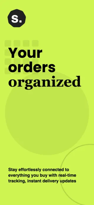 Shopping Order Tracking App Screenshot, page 1 of 5