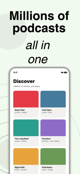 Podcast Player App Screenshot, page 2 of 5